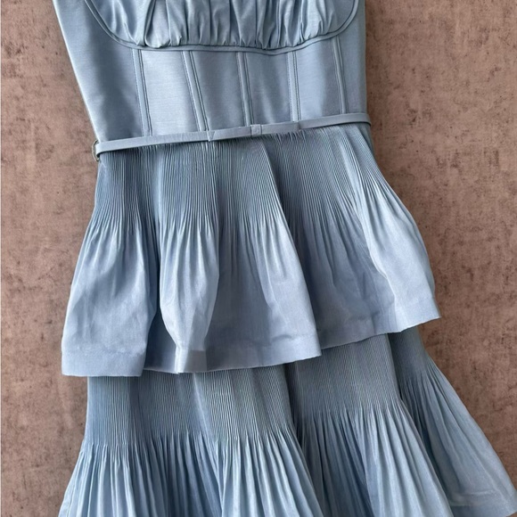 NWOT Zimmermann Elegant Blue Tiered Midi Dress, Size AU 2 = M - Picture 7 of 11